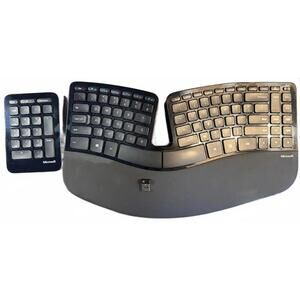 Microsoft Sculpt Ergonomic Keyboard + Number Pad USB Good Cond.